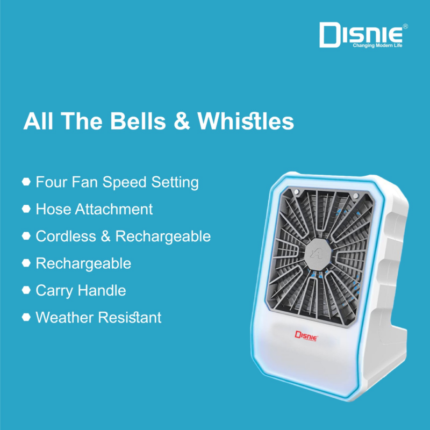 Disnie AC/DC Personal Powerful Portable Rechargeable Electric Hand Held Fan Mini Fan With Water Mist
